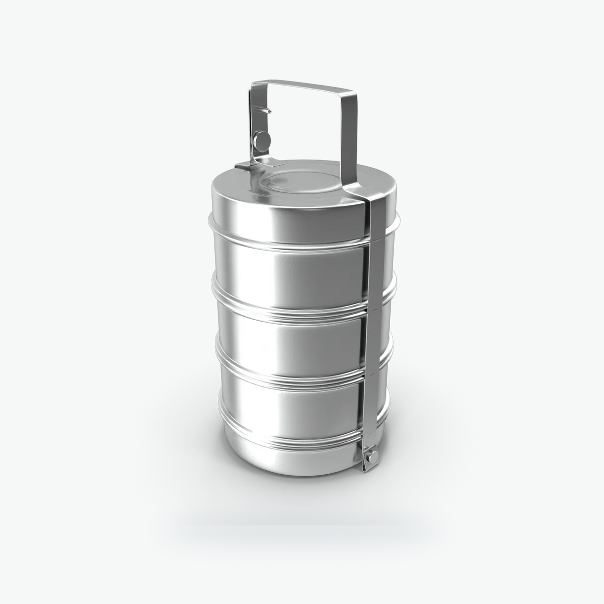 Three-tier stainless lunch box